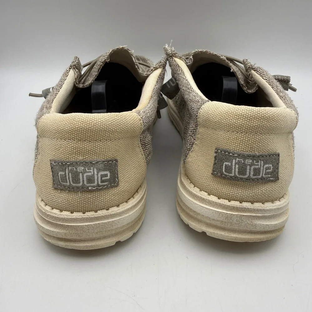 Hey Dude Wally Woven Shoes Mens 9 Beige Slip On Loafers Casual‎ Outdoors